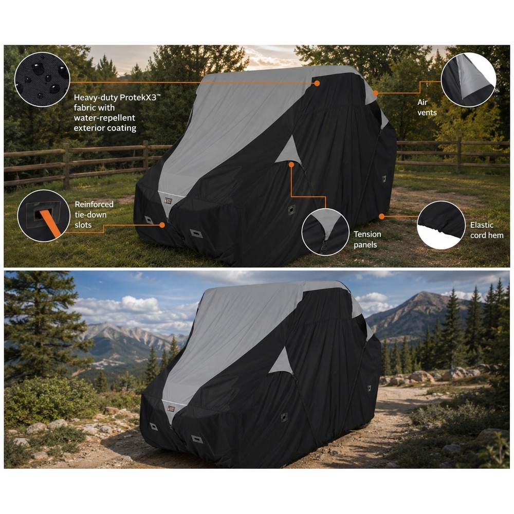 Classic Accessories‎ UTV Deluxe Storage Cover 2-3 Seats Black Grey ProtekX3 NEW